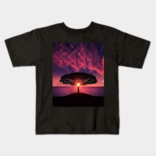 Sunset behind the three Kids T-Shirt